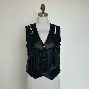 3B West by Tansmith 100% Leather Vest in Size Large